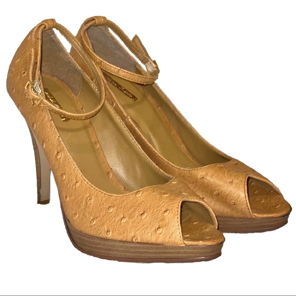 Michael Antonio Platform Peep Toe Ankle Strap Pump